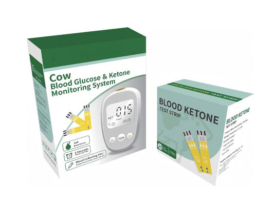 Cow Blood Glucose & Ketone Monitoring System($0.68/Test Strip)