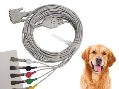 52. Compatible ECG cable 5 leads Snap for CONTEC Vet Animal (1)