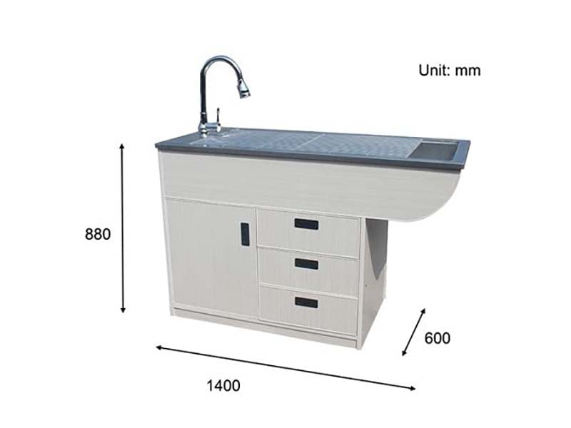 Wood Frame Wet Disposal Table(PJC-M01) (1)